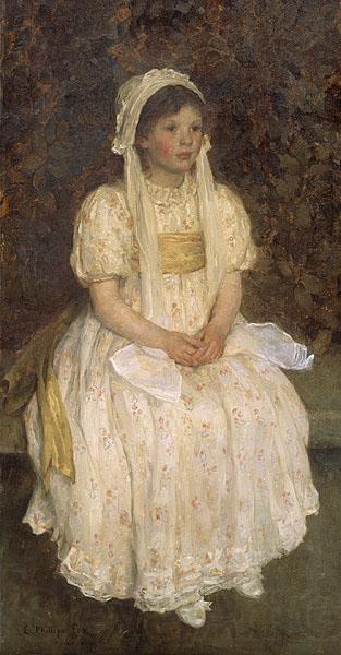 E.Phillips Fox Elsie, daughter of H.W. Brooks, Esquire, Spain oil painting art